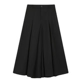 Hearujoy Pleated Men's Wide Leg Pants Personality Button Solid Color Male Casual Trousers Dark Style Spring Trendy 9C4242